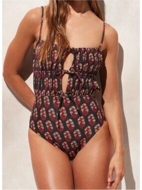 J.Crew Ruched Cutout One-piece Swimsuit
